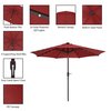 Villacera 9-Foot  LED Outdoor Patio Umbrella with Solar Lights with Base, Red 83-OUT5423B